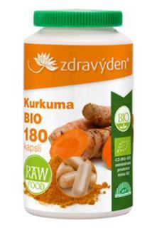 Kurkuma RAW/BIO 180 kapslí