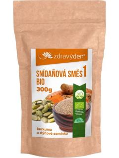 Snídaňová směs 1 BIO, kurkuma a dýně 300g