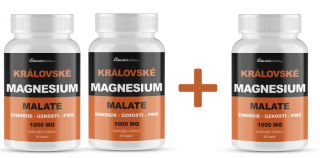 2+1 Královské Magnesium Malate 1000 mg, (3x90 kapslí) - Kralovstvizdravi.cz