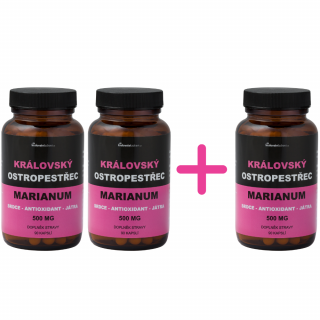 2+1 Královský Ostropestřec Marianum 500 mg, extrakt 80% Silymarinu - Kralovstvizdravi.cz