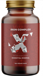 BrainMax Iron Complex, železo bisglycinát, 25 mg, 100 rostlinných kapslí