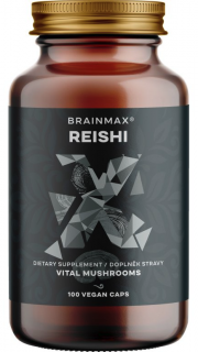 BrainMax Reishi extrakt, 50 % polysacharidů a 20 % beta-1,3/1,6 D-glukanů, 500 mg, 100 rostlinných kapslí