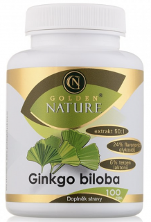 Golden Nature Ginkgo Biloba extrakt 50:1 60mg 100 cps.