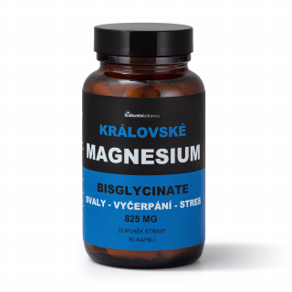 Královské Magnesium Bisglycinate 825 mg + (Vitamín B6), 90 veg. kapslí - Kralovstvizdravi.cz