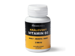 Královský Vitamin D3, 2000 IU, 60 rostlinných kapslí - Kralovstvizdravi.cz