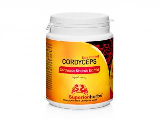 SUPERIONHERBS Cordyceps, Extrakt 40 % polysacharidů, 15 % manitolu, 90 kapslí