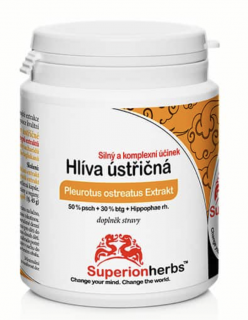 Superionherbs Hlíva ústřičná s extraktem z rakytníku