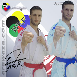 ARAWAZA ONYX ZERO GRAVITY PREMIERE LEAGUE KIMONO KARATE WKF Barva / Velikost: Červená výšivka / 170