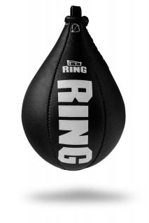 RING SPORT Boxovací hruška z pravé kůže, délka 33cm, průměr 20 cm