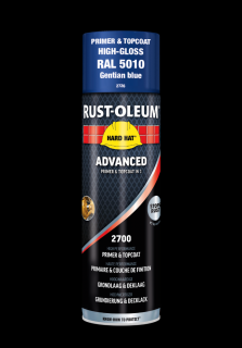 Antikorozní samozákladující barva ve spreji Rust-Oleum Hard Hat® Advanced 2v1 Balení: 500 ml Aerosol Sprej, Barva: RAL5010 modrá lesklá/ Gentian Blue