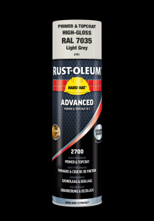 Antikorozní samozákladující barva ve spreji Rust-Oleum Hard Hat® Advanced 2v1 Balení: 500 ml Aerosol Sprej, Barva: RAL7035 světle šedá lesklá/ Light…