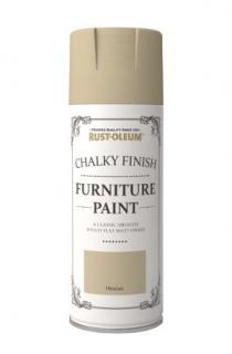 Barva na nábytek ve spreji Rust-Oleum Chalky Finish Furniture Paint, křídový mat, 400 ml Barva: Hessian / pytlovina