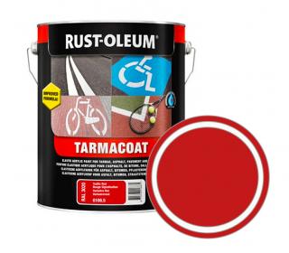 Barva pro vodorovné značení Rust-Oleum Tarmacoat / 5 L Balení: 5L, Barva: TRAFFIC RED (červená)