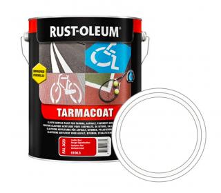 Barva pro vodorovné značení Rust-Oleum Tarmacoat / 5 L Balení: 5L, Barva: TRAFFIC WHITE (bílá)