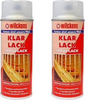 Bezbarvý pololesklý lak ve spreji WILCKENS Klarlack Seidenglanz Lackspray 400 ml