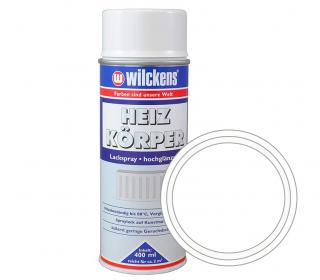 Bílá lesklá barva na topení ve spreji WILCKENS Heizkoerper Lackspray 400 ml Barva: WILCKENS Heizkoerper Lackspray glaenzend lesk 400 ml čistě bílá