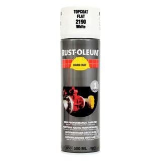 Bílá matná barva ve spreji Rust-Oleum HARD HAT Topcoat 500 ml