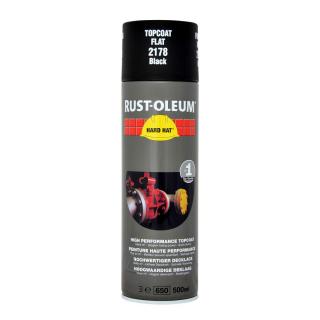 Černá matná barva ve spreji Rust-Oleum HARD HAT Topcoat 500 ml