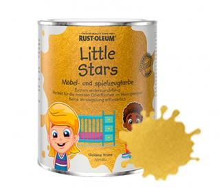 Certifikovaná barva na dětský nábytek a hračky Rust Oleum Little Stars Balení: 250 ml, Barva: Golden Crown/ Goldene Krone/ Zlatá koruna (metalická)