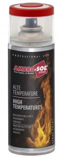 Červená tepelně odolná barva na brzdy ve spreji AMBRO-SOL High Temperature Paint Brakes 400 ml