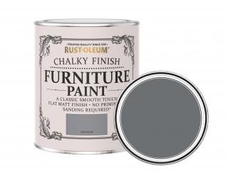 Křídová matná barva na nábytek Rust-Oleum Chalky Finish Furniture Paint Balení: 125 ml, Barva: Anthracite / šedá antracitová