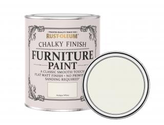 Křídová matná barva na nábytek Rust-Oleum Chalky Finish Furniture Paint Balení: 125 ml, Barva: Antique White/ bílá antik