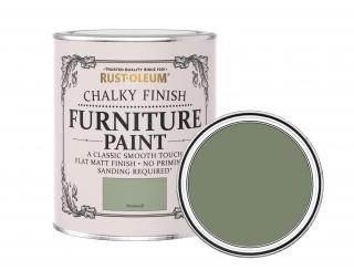 Křídová matná barva na nábytek Rust-Oleum Chalky Finish Furniture Paint Balení: 125 ml, Barva: Bramwell / šedozelená