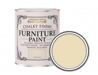 Křídová matná barva na nábytek Rust-Oleum Chalky Finish Furniture Paint Balení: 125 ml, Barva: Clotted Cream / smetanová