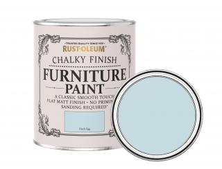 Křídová matná barva na nábytek Rust-Oleum Chalky Finish Furniture Paint Balení: 125 ml, Barva: Duck Egg / světle modrá