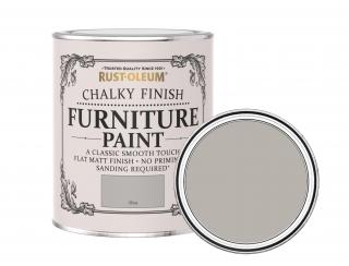 Křídová matná barva na nábytek Rust-Oleum Chalky Finish Furniture Paint Balení: 125 ml, Barva: Flint/ šedá