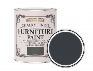 Křídová matná barva na nábytek Rust-Oleum Chalky Finish Furniture Paint Balení: 125 ml, Barva: Graphite / šedá grafitová