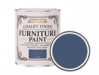 Křídová matná barva na nábytek Rust-Oleum Chalky Finish Furniture Paint Balení: 125 ml, Barva: Ink Blue/ inkoustově modrá