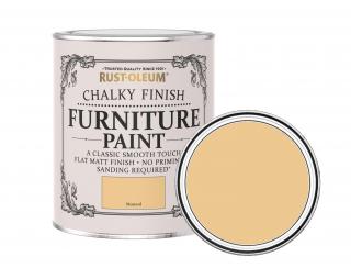 Křídová matná barva na nábytek Rust-Oleum Chalky Finish Furniture Paint Balení: 125 ml, Barva: Mustard/ hořčičná