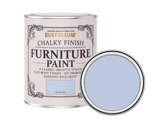 Křídová matná barva na nábytek Rust-Oleum Chalky Finish Furniture Paint Balení: 125 ml, Barva: Powder Blue/ prášková modř