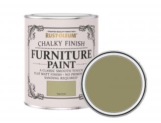 Křídová matná barva na nábytek Rust-Oleum Chalky Finish Furniture Paint Balení: 125 ml, Barva: Sage Green/ šedozelená