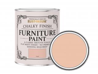 Křídová matná barva na nábytek Rust-Oleum Chalky Finish Furniture Paint Balení: 750 ml, Barva: Coral/ korálová