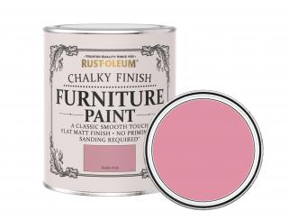 Křídová matná barva na nábytek Rust-Oleum Chalky Finish Furniture Paint Balení: 750 ml, Barva: Dusky Pink/ tmavě růžová