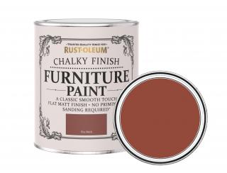 Křídová matná barva na nábytek Rust-Oleum Chalky Finish Furniture Paint Balení: 750 ml, Barva: Fire Brick/ červená ohnivá cihla