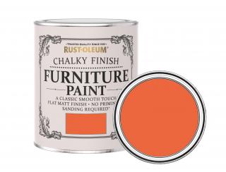 Křídová matná barva na nábytek Rust-Oleum Chalky Finish Furniture Paint Balení: 750 ml, Barva: Pumpkin/ oranžová dýňová