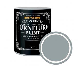 Lesklá barva na nábytek Rust-Oleum Gloss Finish Furniture Paint Balení: 125 ml, Barva: Mineral Grey/ šedá (Mineralgrau)