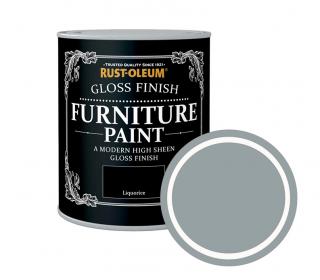 Lesklá barva na nábytek Rust-Oleum Gloss Finish Furniture Paint Balení: 750 ml, Barva: Mineral Grey/ šedá (Mineralgrau)