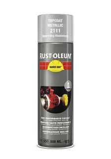 Metalická barva ve spreji Rust-Oleum HARD HAT Metallic Topcoat 500 ml Barva: jasně stříbrná/ bright aluminium