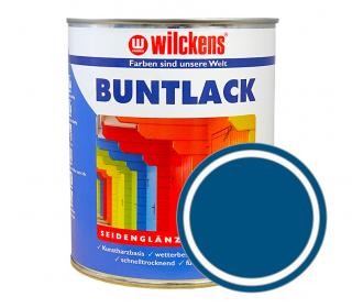 Německá syntetická vrchní barva pololesk Wilckens Buntlack Seidenglaenzend 750 ml Barva: RAL 5010 - enziánová modrá