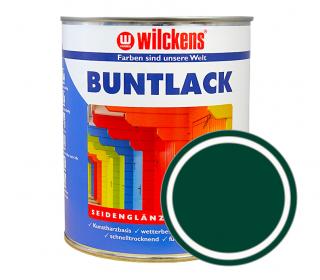 Německá syntetická vrchní barva pololesk Wilckens Buntlack Seidenglaenzend 750 ml Barva: RAL 6005 - mechová zelená