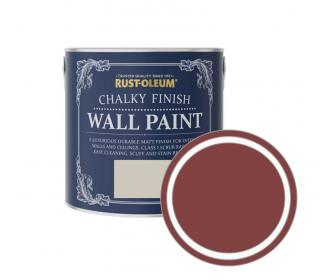 Omyvatelná barva na stěny a stropy Rust-Oleum Chalky Finish Wall Paint Balení: 1L, Barva: Rubinot/ rubínová/ Firebrick