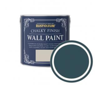 Omyvatelná barva na stěny a stropy Rust-Oleum Chalky Finish Wall Paint Balení: 1L, Barva: Tiefblau/ tmavě modrá/ Evening blue