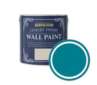 Omyvatelná barva na stěny a stropy Rust-Oleum Chalky Finish Wall Paint Balení: 1L, Barva: Türkys/ tyrkysová