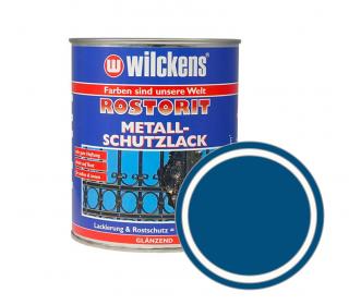 Samozákladující syntetická lesklá barva WILCKENS Rostorit Metall-Schutzlack 750 ml Barva: Modrý