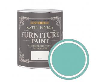 Saténová barva na nábytek Rust-Oleum Satin Finish Furniture Paint Balení: 125 ml, Barva: Teal/ modrozelená (Blaugrün)