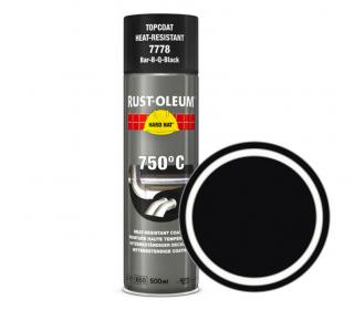 Tepelně odolná barva ve spreji Rust-Oleum Heat Resistant Aerosol 750°C / 500 ml Barva: Matná černá (Matt Black)